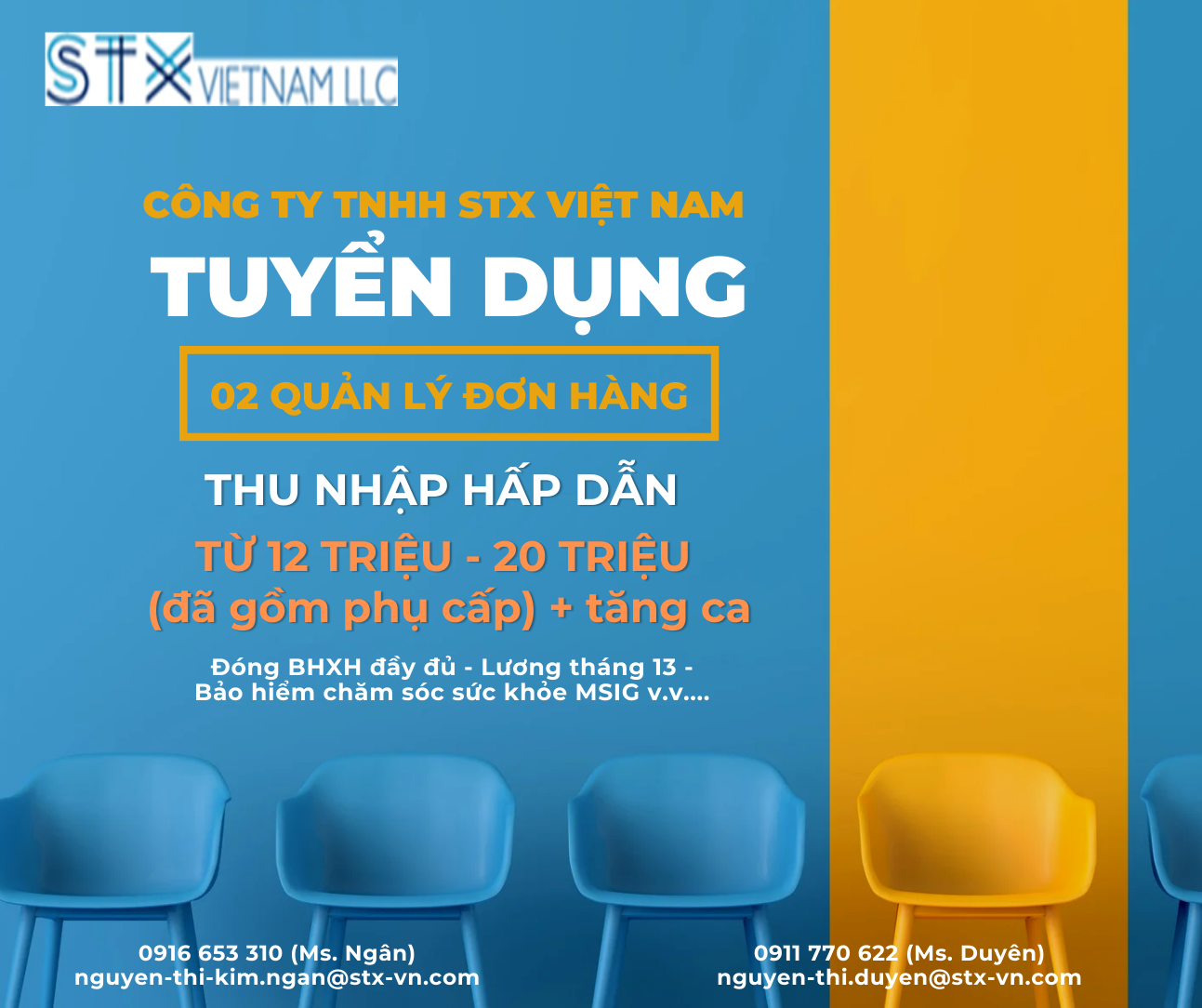 CÔNG TY TNHH STX VIỆT NAM TUYỂN DỤNG QUẢN LÝ ĐƠN HÀNG